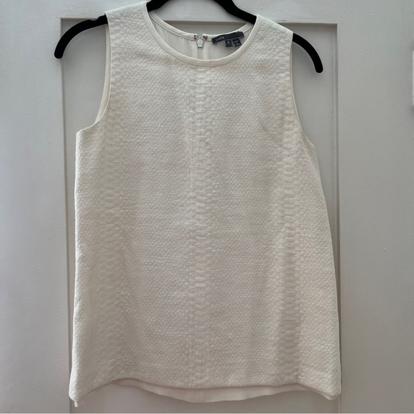 Vince Sleeveless Blouse with Embossed Snake Print and Zippered Back - Picture 1 of 6